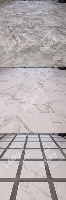 Luxury Marble Floor Set 3D model image 2