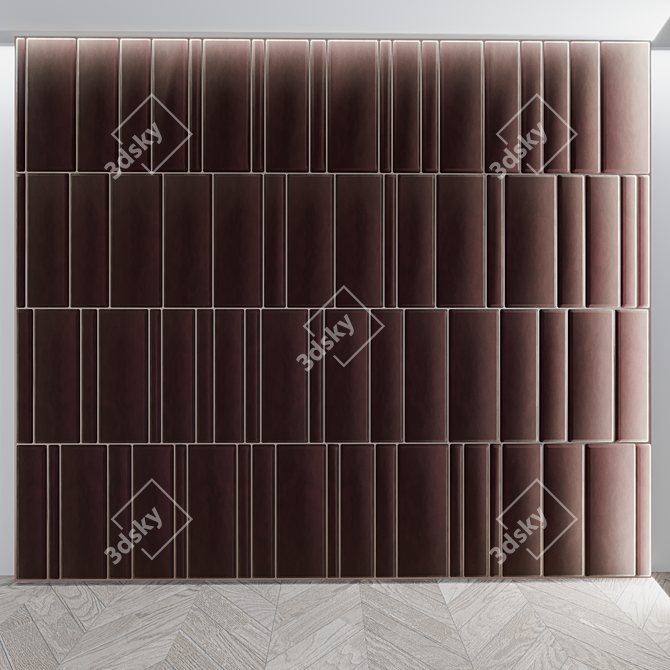 Sleek Rectangular Wall Panel 3D model image 1