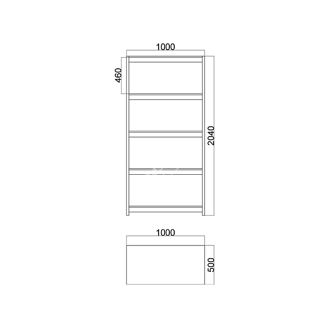 Metallic Storage Shelves 3D model image 2