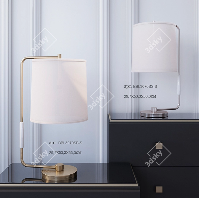 Elegant Visual Comfort Table Lamps 3D model image 1