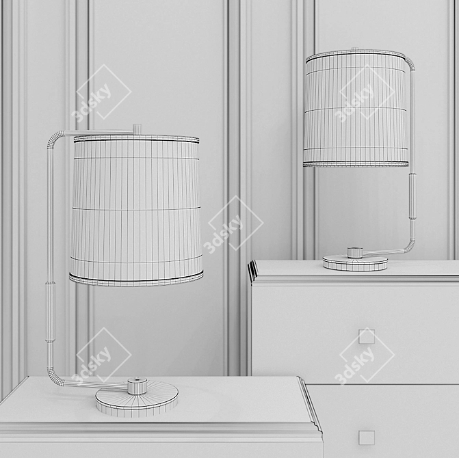 Elegant Visual Comfort Table Lamps 3D model image 2