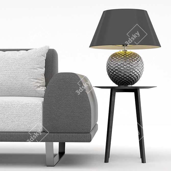 Title: Portland 2_5 Seater Sofa 3D model image 2