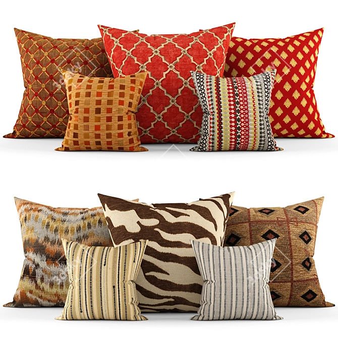 Stylish Cushions for Home Décor 3D model image 1