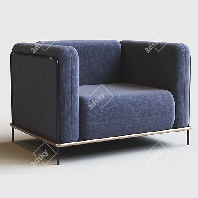 Modern Luxury Armchair 3D model image 1