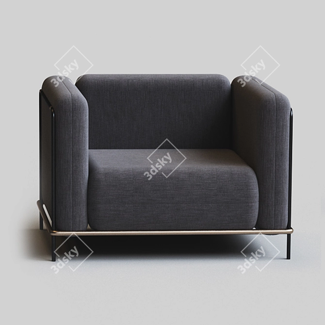 Modern Luxury Armchair 3D model image 2