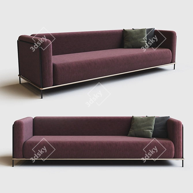 Elegant Comfort Sofa 3D model image 1