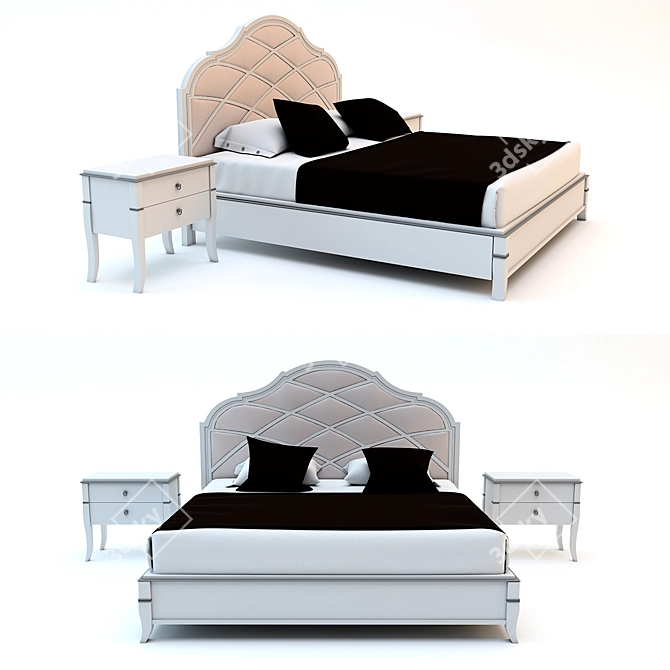 Elegant Valeria Bed from Monrabal Chirivella 3D model image 1