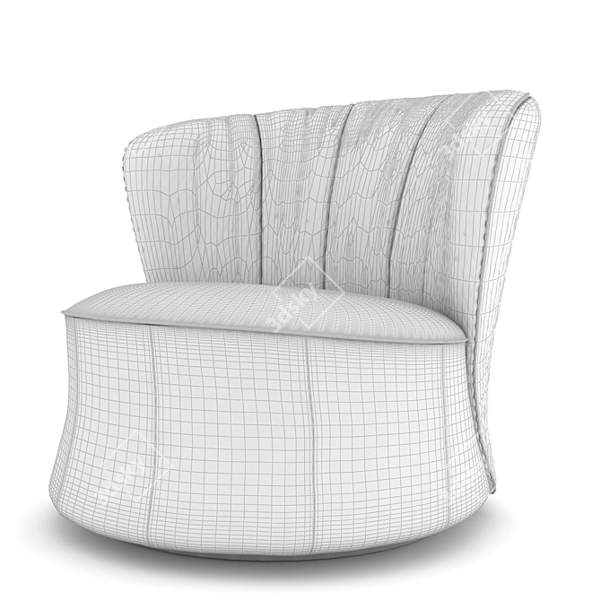 Fendi Tait Armchair: Iconic Luxury in Vibrant Colors 3D model image 3