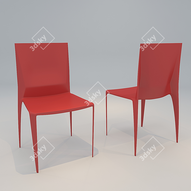Sleek & Simple Dining Chair 3D model image 1