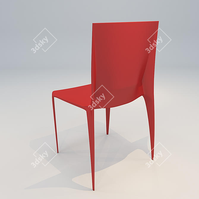 Sleek & Simple Dining Chair 3D model image 2