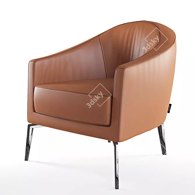 Elegant Donna Armchair by Kroencke 3D model image 1