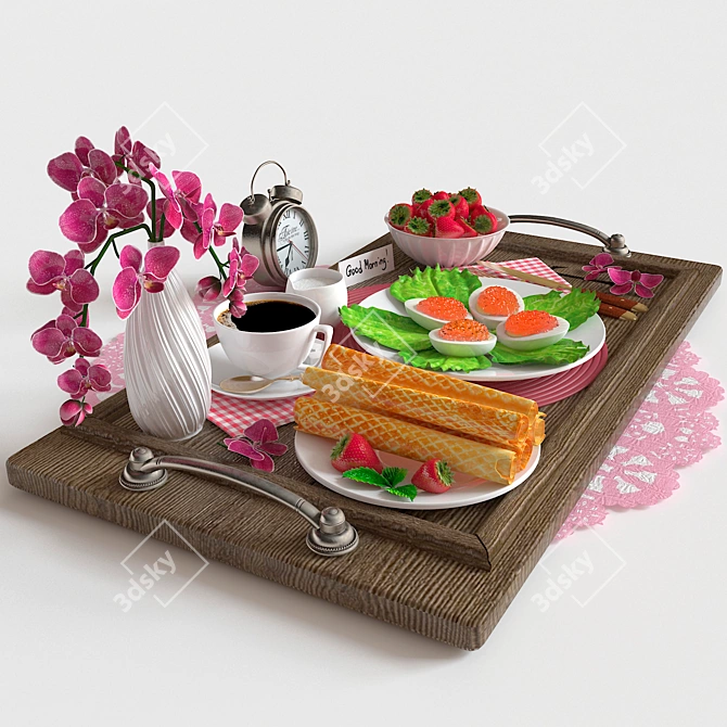 Morning Bliss Decor Set 3D model image 1