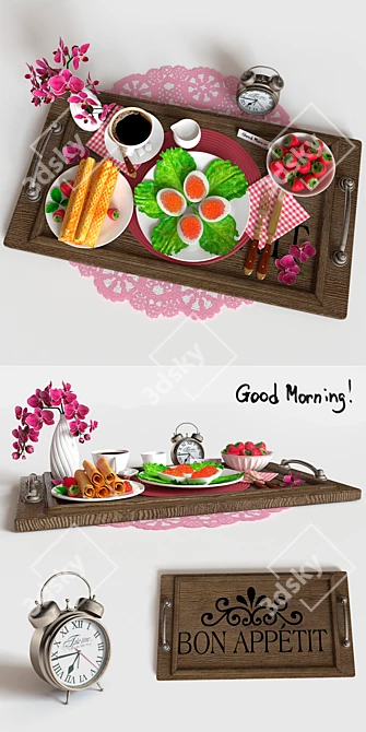 Morning Bliss Decor Set 3D model image 2