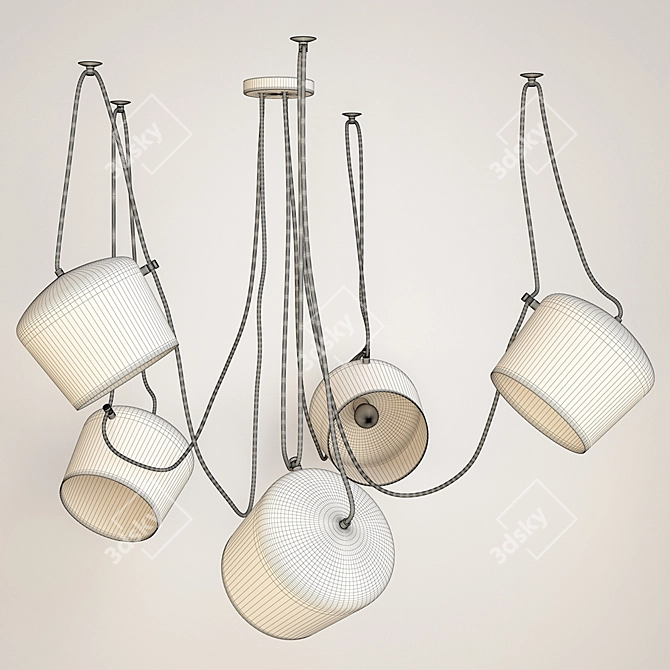 Industrial Loft Aim Suspension Light 3D model image 3