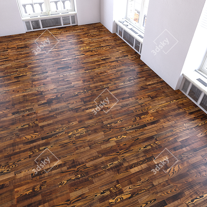 Versatile Parquet Flooring: Realistic Render with Interlocking Planks 3D model image 2