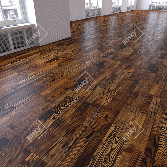 Versatile Parquet Flooring: Realistic Render with Interlocking Planks 3D model image 3