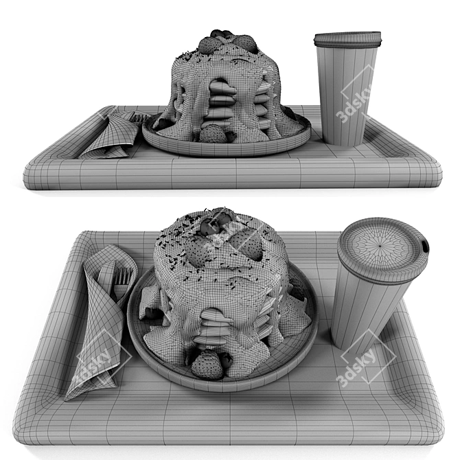 Punky Pancakes of Delight 3D model image 3