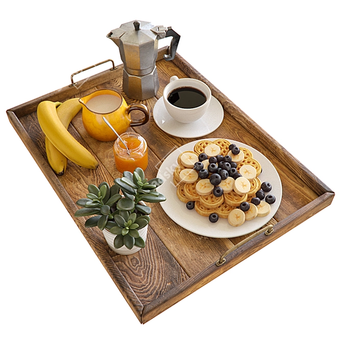 Morning Delight: Breakfast Essentials 3D model image 1