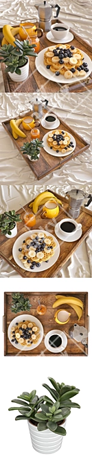 Morning Delight: Breakfast Essentials 3D model image 2