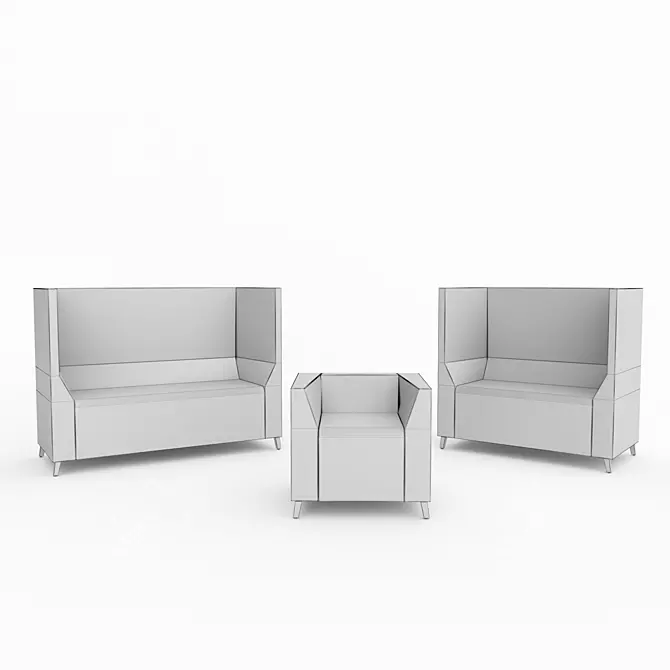 Versatile Julio Soft Seating 3D model image 2