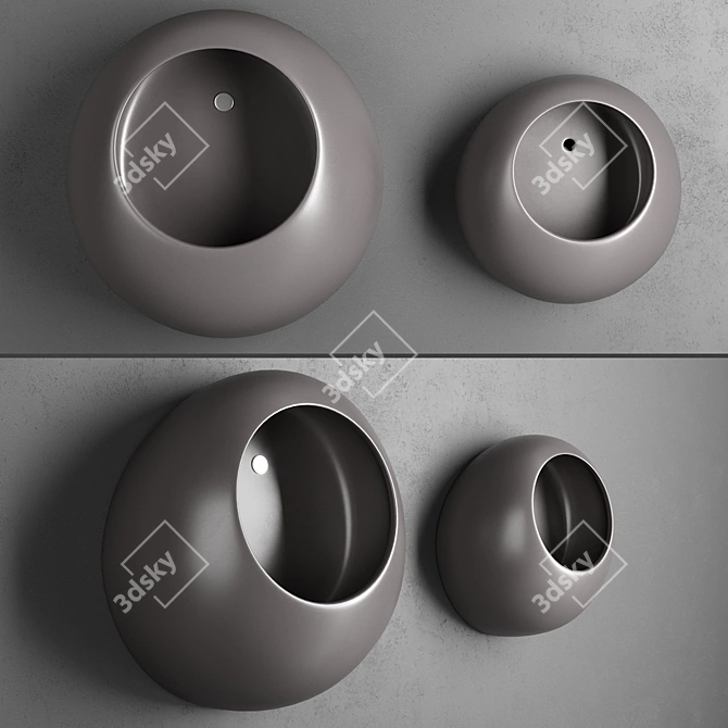 Ceramica Cielo Ball: Stylish Ceramic Urinal 3D model image 1