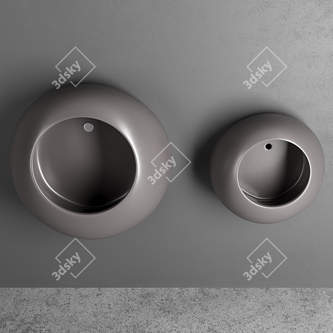 Ceramica Cielo Ball: Stylish Ceramic Urinal 3D model image 2