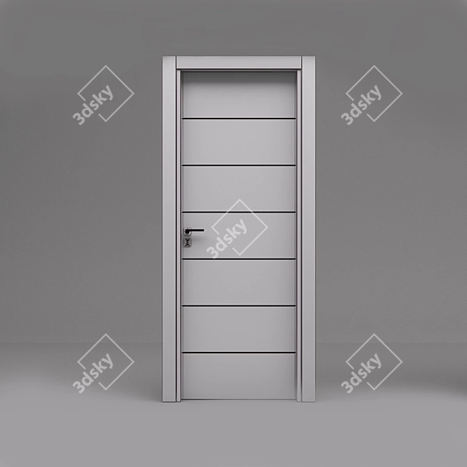 Elegant Painted Doors: Le Porte di Barausse 3D model image 2