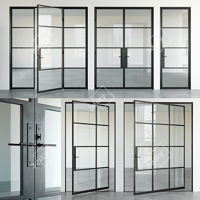 Modern Steel Doors: Portella Collection 3D model image 1