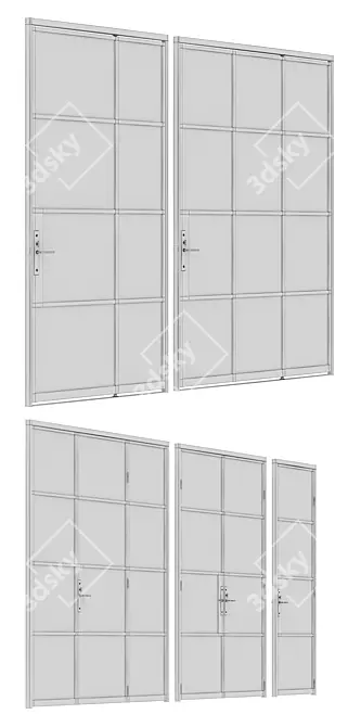 Modern Steel Doors: Portella Collection 3D model image 3