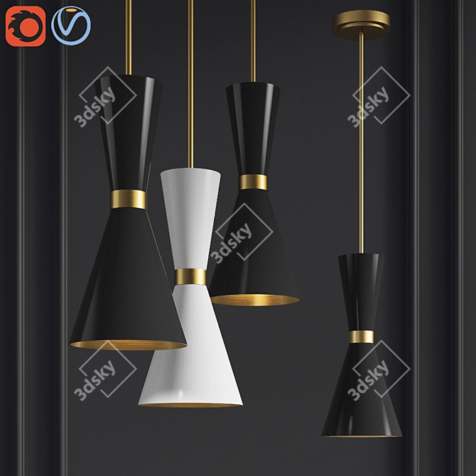 Modern Cairo Pendant Chandelier 3D model image 1