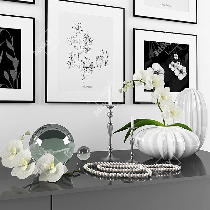 Elegance in Eight: Decor Set 3D model image 2