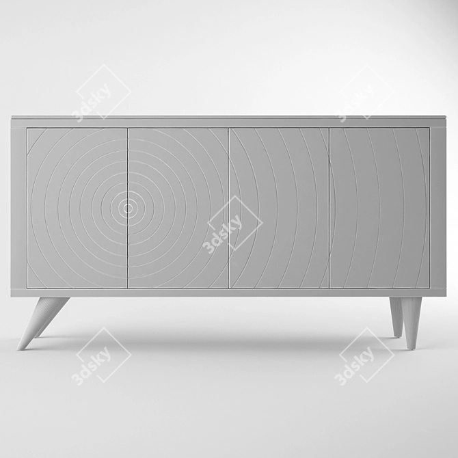 Garda Decor MDF Chest: Height 84cm, Width 157cm, Length 41cm 3D model image 2