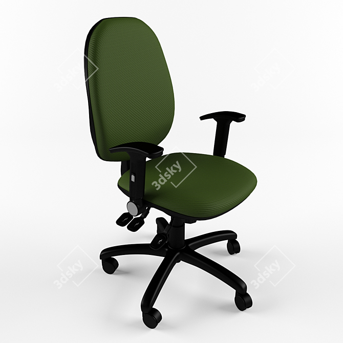 EcoComfort Green Desk Chair 3D model image 1