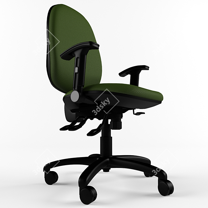 EcoComfort Green Desk Chair 3D model image 2