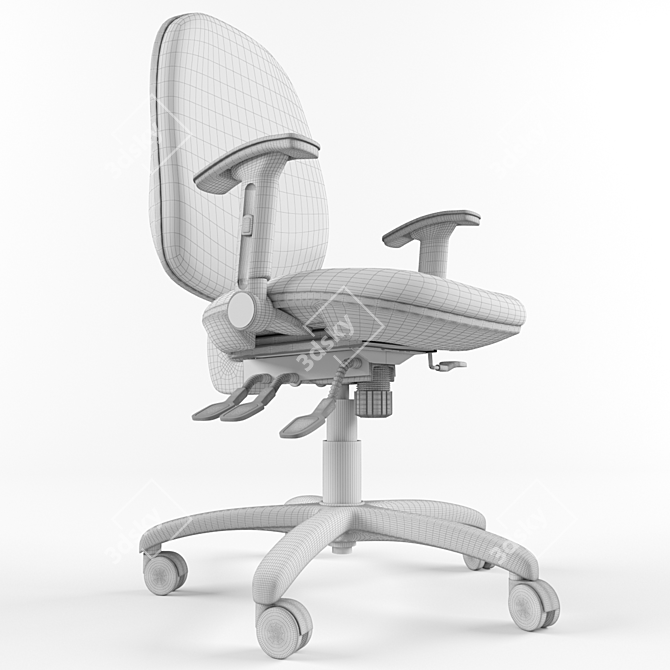 EcoComfort Green Desk Chair 3D model image 3