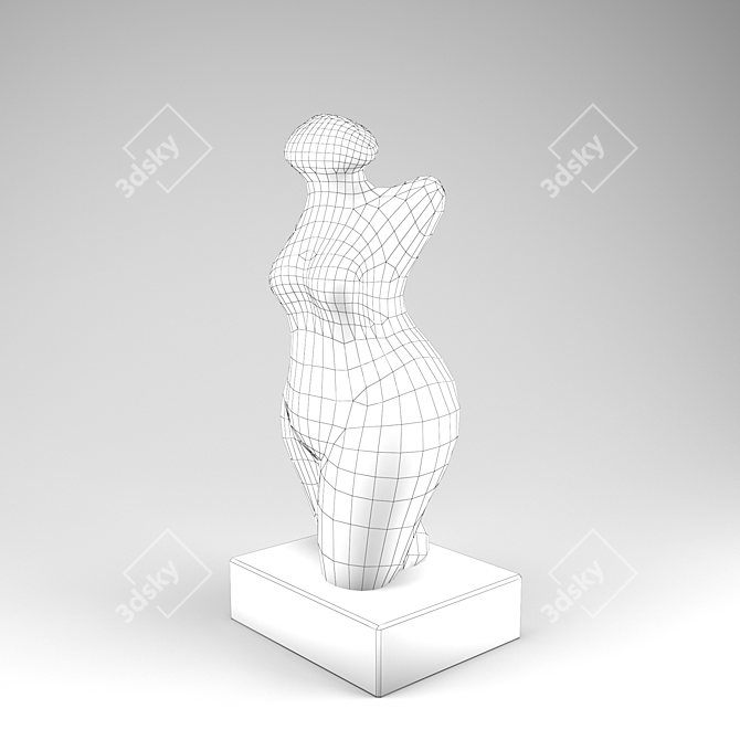 Contemporary Bronze-Inspired Interior Sculpture 3D model image 3