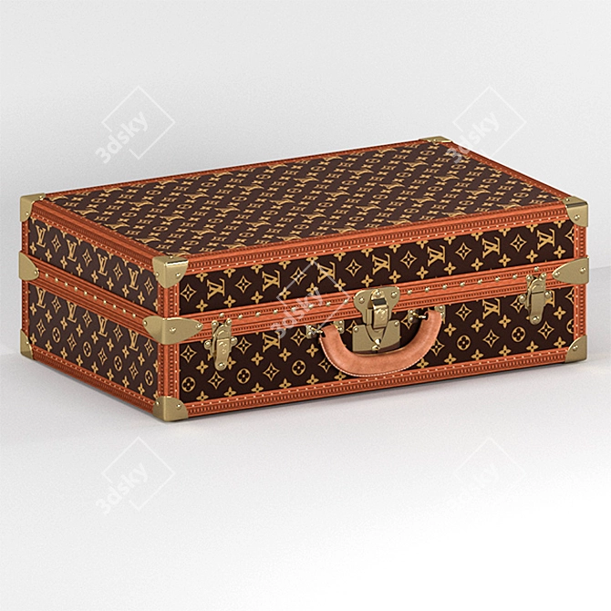 LV D Shoe Case: Luxury Footwear Storage 3D model image 1