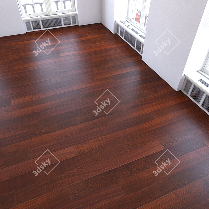 Versatile Parquet Flooring Set 3D model image 2