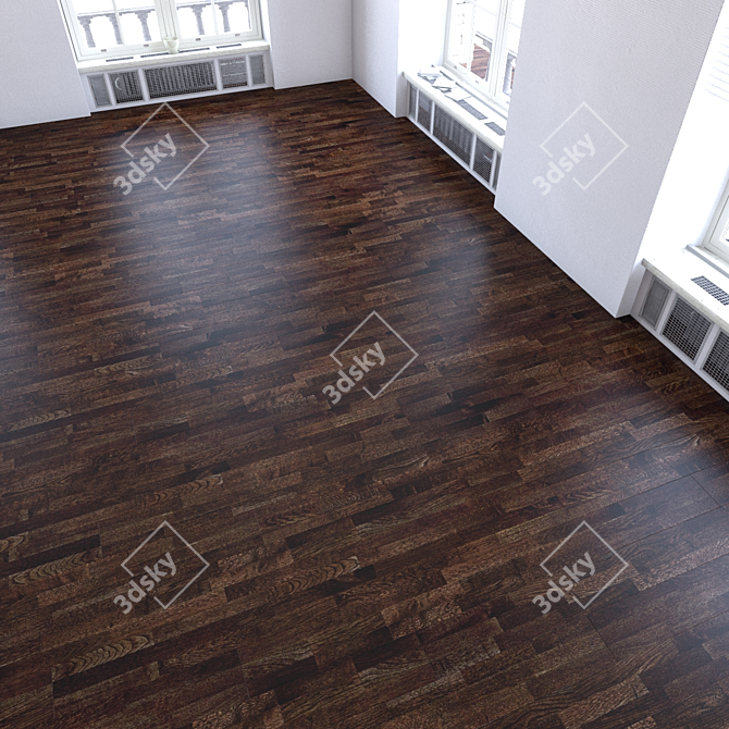 Versatile Parquet Flooring Set 3D model image 2