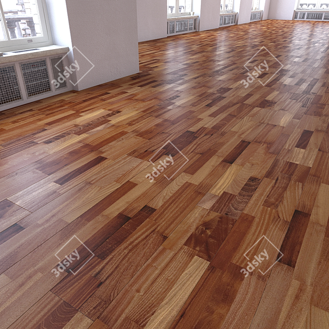 Title: Realistic Parquet Flooring Kit 3D model image 1