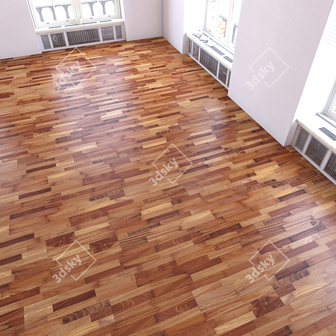 Title: Realistic Parquet Flooring Kit 3D model image 2