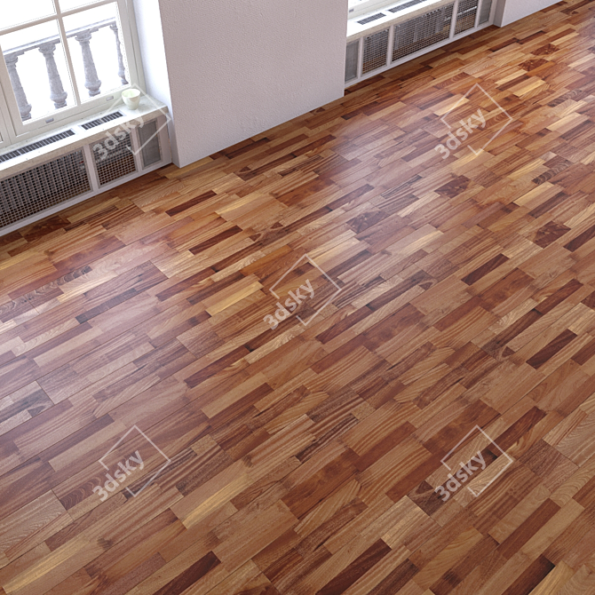 Title: Realistic Parquet Flooring Kit 3D model image 3