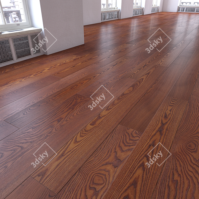 Versatile Parquet Flooring Set 3D model image 2