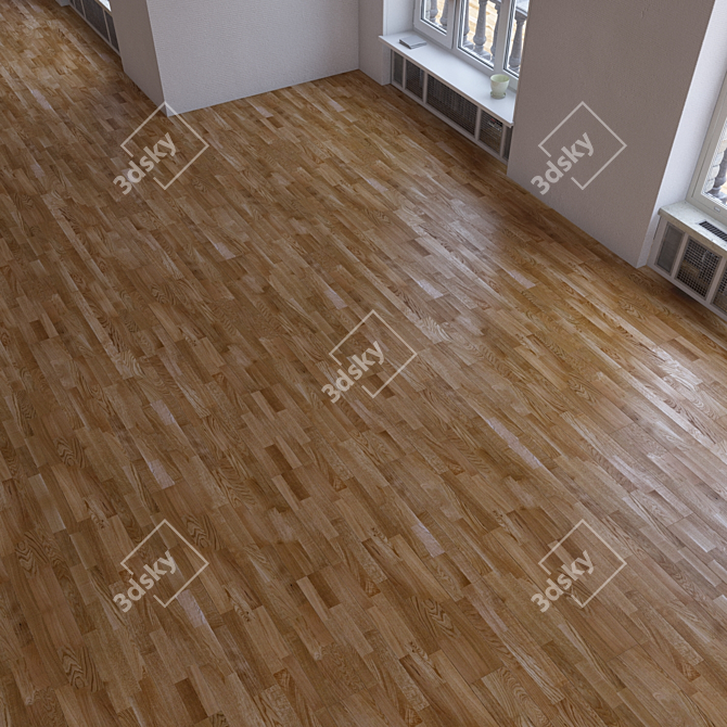 Realistic Parquet Flooring Kit 3D model image 1