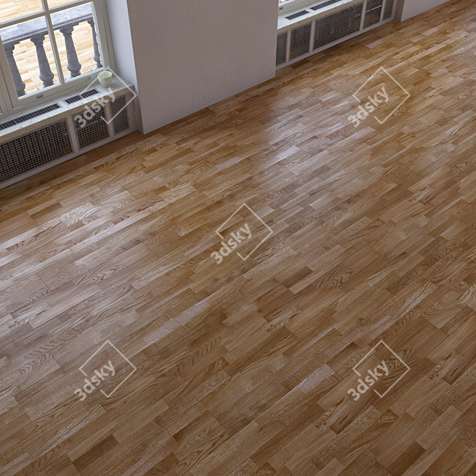 Realistic Parquet Flooring Kit 3D model image 3