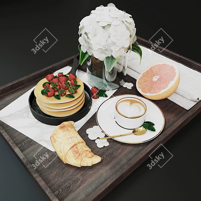 Modern Breakfast Set - 2014 Design 3D model image 1