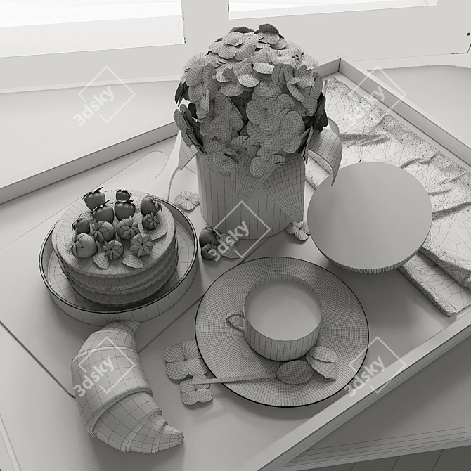 Modern Breakfast Set - 2014 Design 3D model image 3