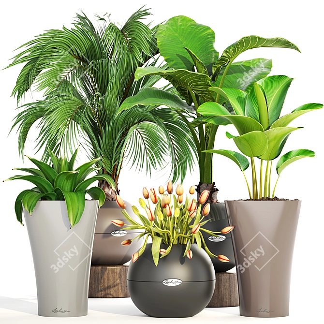 Botanical Bliss: 191-Piece Plant Collection 3D model image 1