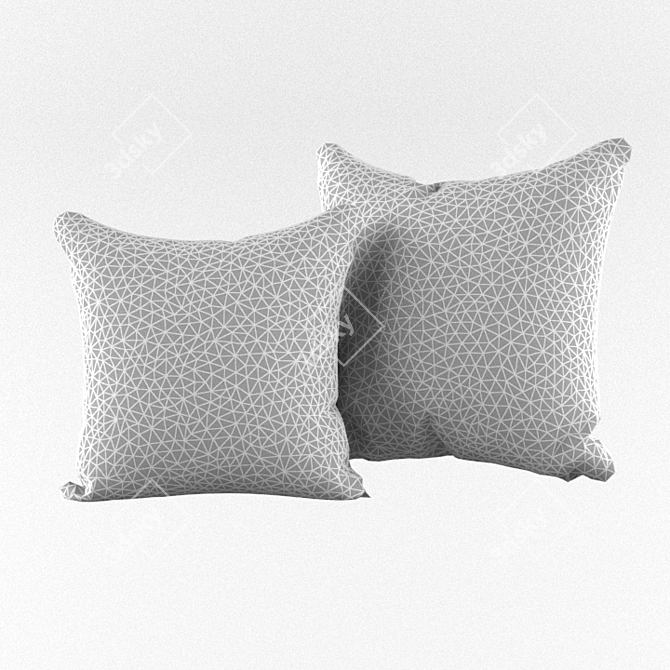 Decorative Interior Pillows - Set of 7 3D model image 2