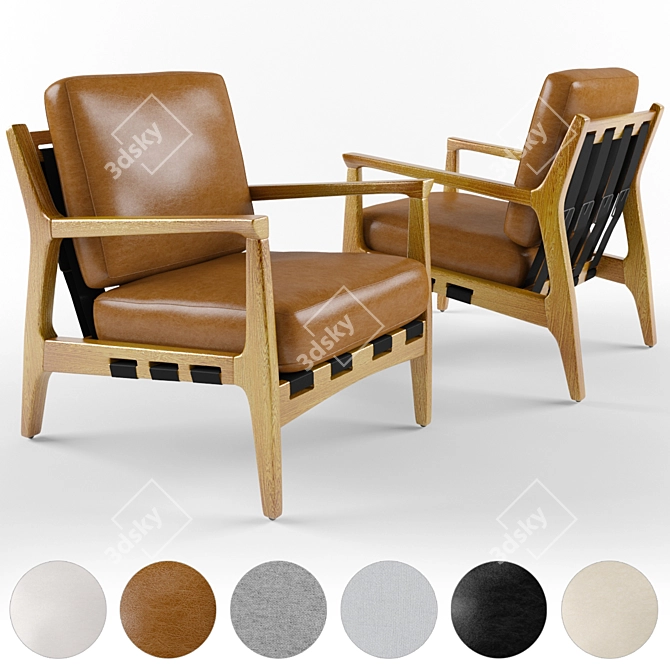 UniEase Chair: Perfect Harmony for Strangers 3D model image 1